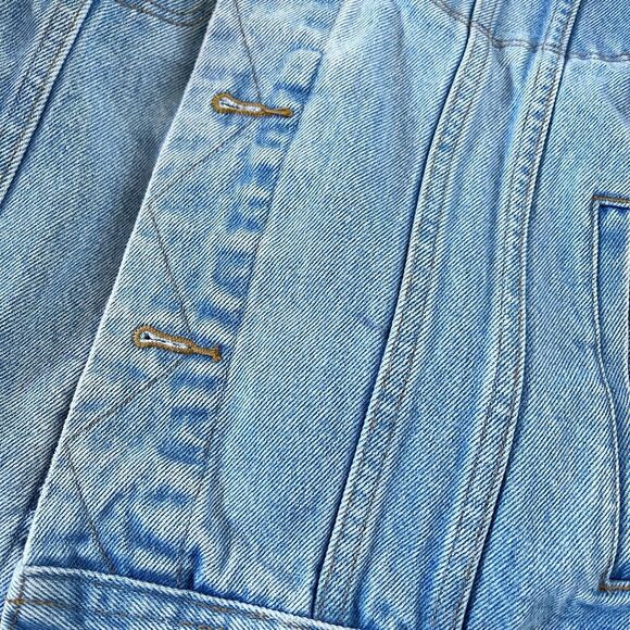 Vtg TIC The Industrial Company Boiler Erection Cross Unit 3 Denim Jacket Trucker - Picture 3 of 16